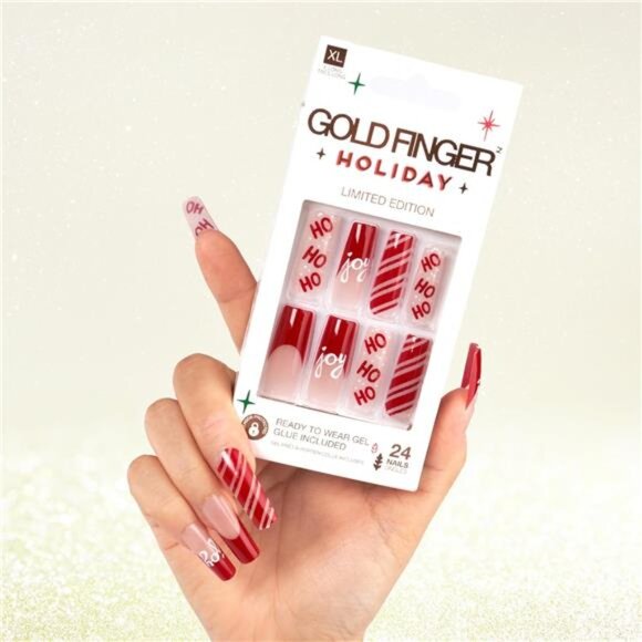 Other - 24 Pcs Holiday French Tip Press-On Nails – Square Coffin & Oval